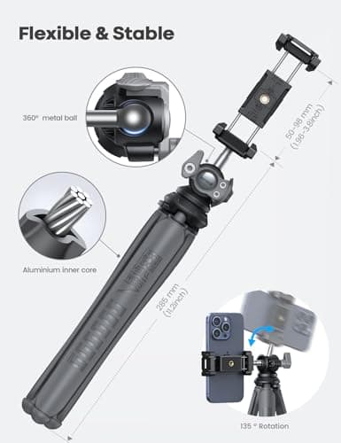 Lamicall Mobile Phone Tripod, Flexible Camera Tripod With Remote — view 5