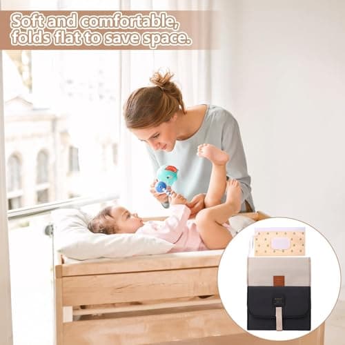 2 Pack Portable Changing Mats, Foldable Waterproof Travel Nappy Pads — view 4
