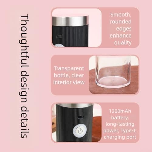 Travel Coffee Grinder USB Powered for Camping Outdoor Use(Black) — view 4