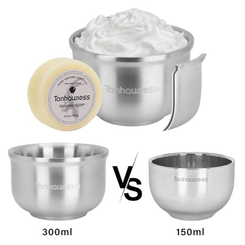 Shaving Brushes Kit For Men, 4 In 1 Shaving Brush Set Includes Badger Hair Shave Brush, Stainless Steel Shaving Bowl, Shaving Stand and Soap — view 4