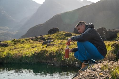 LifeStraw Go Series — Insulated Stainless Steel Water Filter Bottle for Travel and Everyday Use Removes Bacteria, Parasites and Microplastics, Improves Taste, 24oz Kyoto Orange — view 6