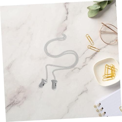 JEWEDECO Glasses Chain Silver Iron Clip Eyewear Retainer Strap for Women — view 5