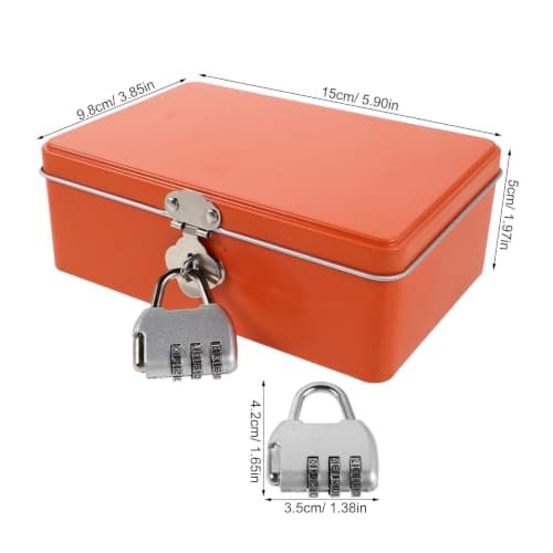AKOOSY Mini Metal Lockable Storage Box with Combination Lock for Travel — view 2