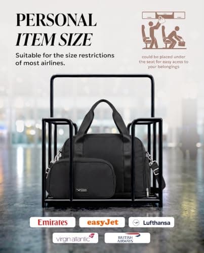 Lugg Jetset 3-Piece Travel Set – Ryanair 40x25x20 cm Hard Shell Cabin Bag with Detachable Wheels, Duffel Bag and Toiletry Bag for Lightweight Airline Hand Luggage Travel — view 5