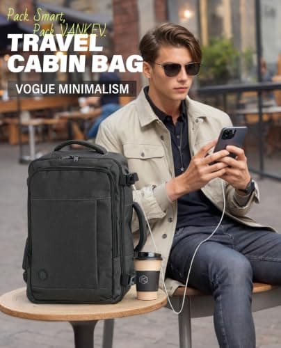 VANKEV 40x30x20 Ryanair Cabin Bag Underseat Travel Backpack Hand Luggage — view 2