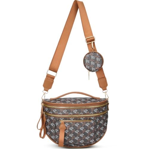 Crossbody Bag Bum Bag for Women Spacious Purse Fanny Packs Belt Bag Vegan Leather Gift for Mother Wife Mom