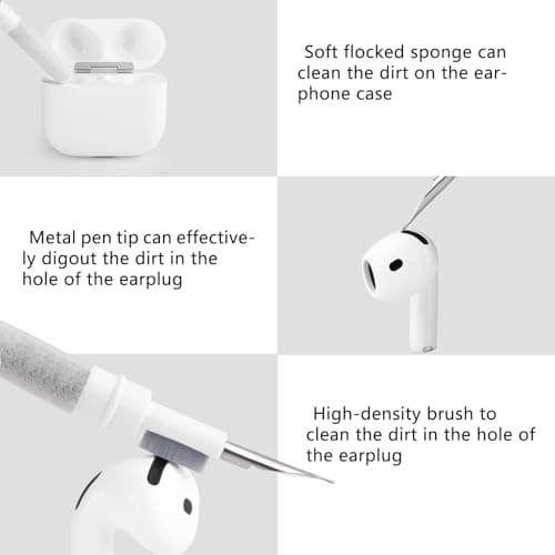 TwinkleHom AirPod Cleaning Kit - New Generation Multifunctional Cleaning Pen for Bluetooth Earphones, Phone Speakers, Keyboards & Electronic Devices | Portable Travel Cleaning Tools — view 2
