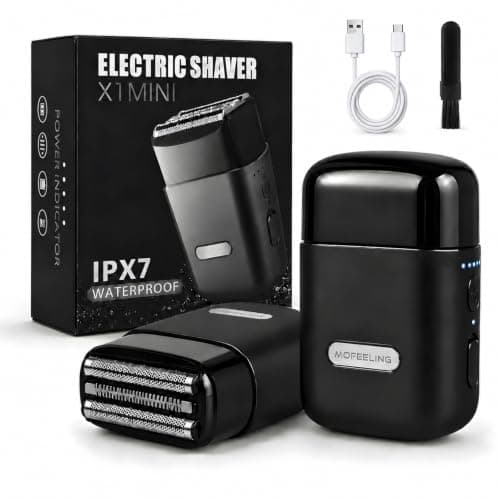 Shavers for Men, Foil Shaver with 3 Floating Blades, Electric Men's Razor with 8,000 RPM Motor, IPX7 Waterproof for Wet & Dry Use, Cordless Beard Trimmer with Travel Lock, USB-C