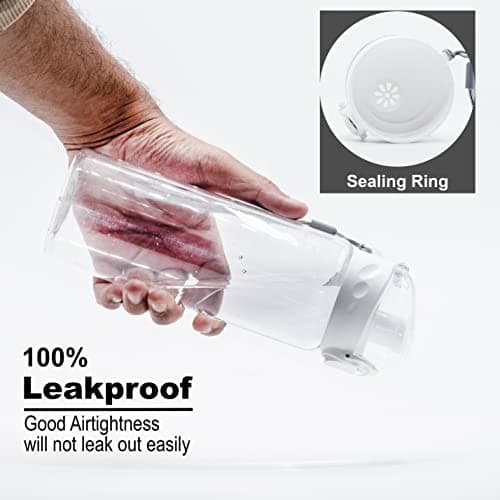 GearTek Clear Plastic Water Bottle | No Markings Sports Water Bottle | Leak Proof Re-Usable Flip Top Plastic Drinks Bottles for Exams, Outdoors, Gym, Cycling and Schools (Clear-Chug700ml) — view 4