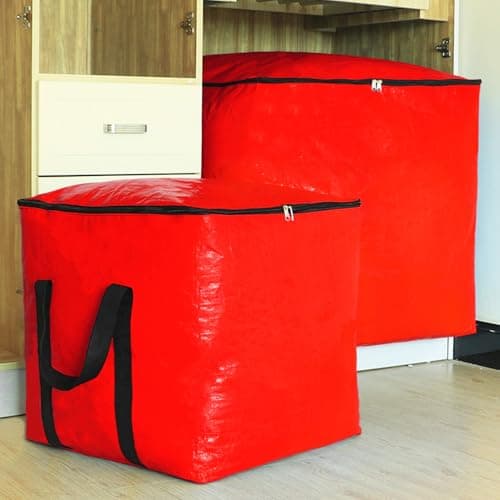 Foldable Storage Bag Red 280L Dustproof Waterproof Moving Bag — view 5