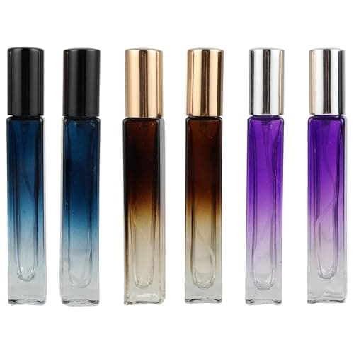 Refillable Perfume Atomizer Bottles 6 Pack 10ml, Fine Mist Spray Set