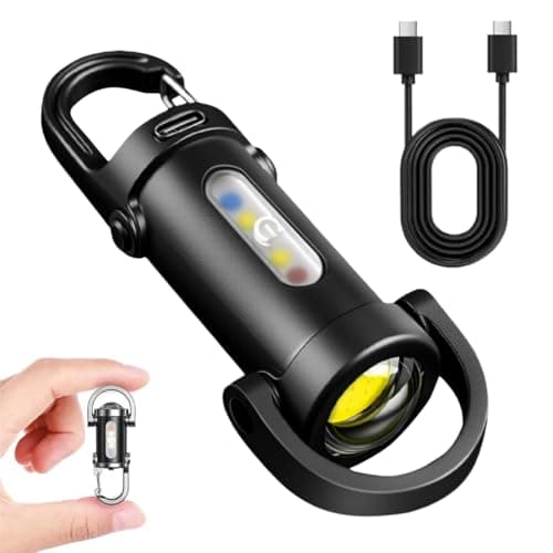 Waterproof Mini Keychain Flashlight,Led Rechargeable Keychain Light,Small Torches Led Super Bright,Portable Small L/ed Keyring Torch,Keychain Torch Suitable for Camping,Hiking [Energy Class A+++]