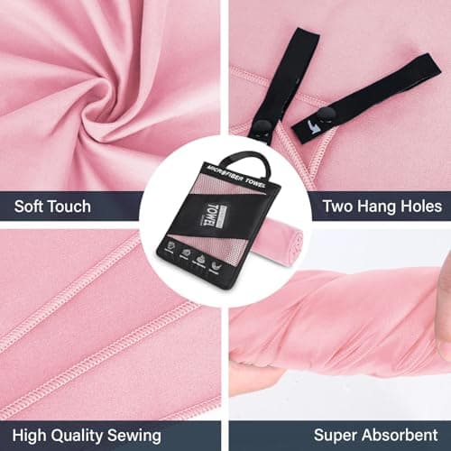 KANGSIT Microfibre Towel, Pink, 80x40cm — view 3