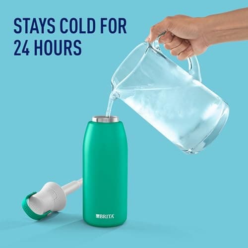 Brita Stainless Steel Insulated Water Bottle with Filter, 32 oz — view 4
