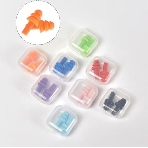 Set of 8 Reusable Silicone earplugs with Noise Reduction and Hearing Protection, Suitable for Adult Swimmers, for use in Swimming Pools, Bathing and Water Sports — view 5