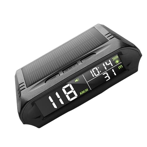 Beimus Car Head Up Display Solar Powered 1000mAh Battery Ideal for Daily Commute and Long Distance Travel Improves Road Night Driving Display