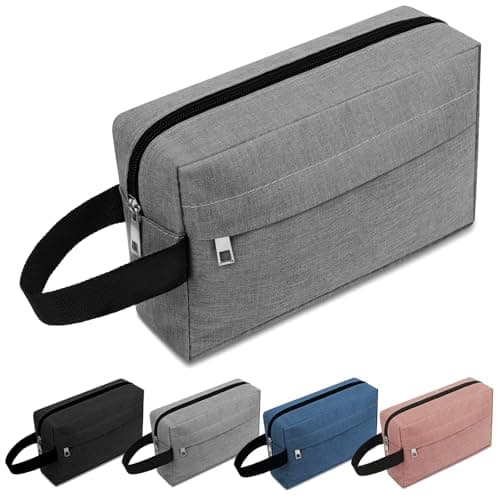 ALIIP Travel Toiletry Wash Bag,Portable Travel Grooming Pouch,Grey