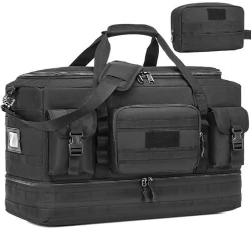 FRETHIND Travel Duffle Bag for Men 50L Holdall Sport Gym Bag w/Toiletry Bag Set for Fitness Weekender Camping