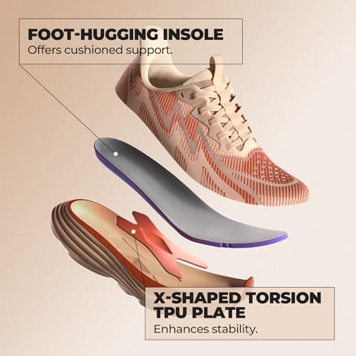 ALLSWIFIT Women's Slip On Walking Shoes Running Sneakers,Orange,6 — view 6