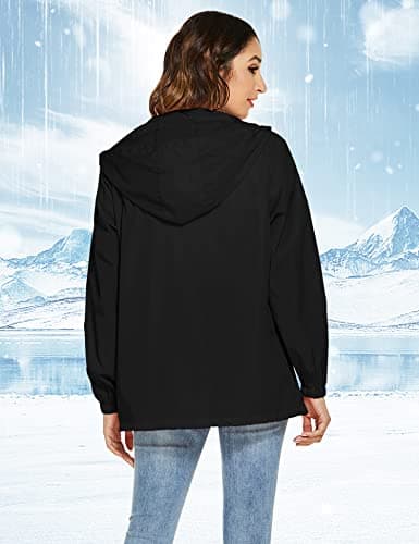 Rapbin Waterproof Jackets Women Jackets Trench Coat Rain Jacket Raincoat — view 2