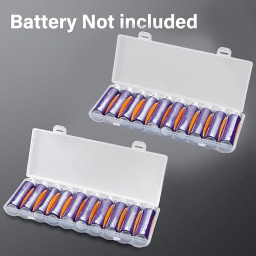 AA Battery Storage Box Space-Saving Compact Protective Stackable Portable — view 5