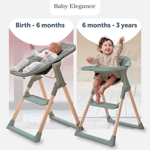 Baby Elegance Mash High Chair Bundle for Babies & Toddlers (0-3yrs) - Sage — view 2