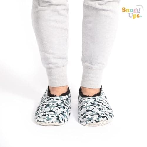 Splosh Men's Camo Slippers - X-Large adult camo slippers with a fun design to keep you warm in soft, comfy and fluffy mens slippers. Machine washable with anti slip soles. Dad Gifts. — view 5