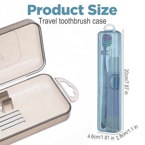 Classicseali 3Packs Travel Toothbrushcase,Plastic Toothbrush Case Travel — view 2