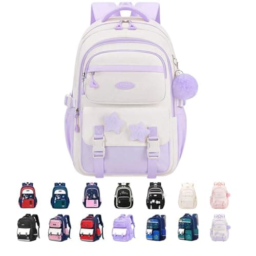 Schoolbag For Primary School Students 3 6 Grade Boys Shoulder Wear Anti Load Children's Backpack Commercial Backpack Vacuum Pink Light Purle Blue Black Coffee Purple Beige Dark Green Sky Red
