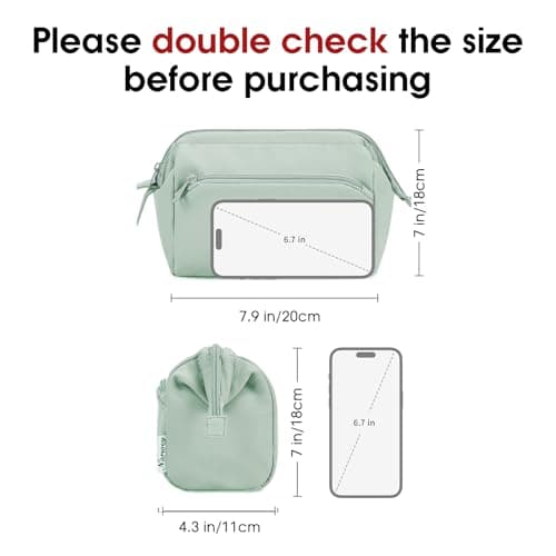 Narwey Makeup Bag, Travel Toiletry Bag, Wide-Open Wash Bag for Women — view 5