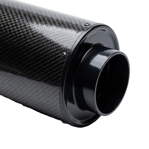 3" (76mm) Universal Cold Air Intake Kit Carbon Fiber Style Air Filter Box with Flexible Hose & Mounting Brackets for Performance Cars — view 6