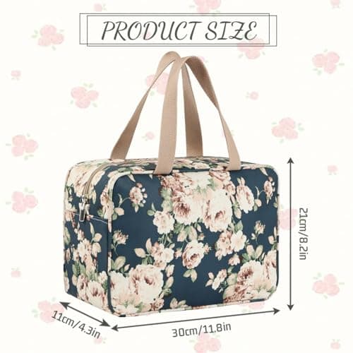 Aucuu Toiletry Bag, Large Full Size Toiletry Bag, Travel Hand-Held Make up Wash Bags, Portable Waterproof Toile-Try Kit, Bathroom Storage Case, Cosmetic Organizer for Travel, Camping for Women Girl — view 2