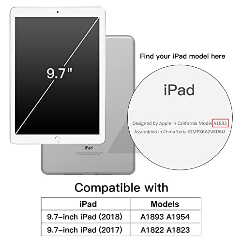 JETech Case for iPad 6th/5th Gen 9.7" (2018/2017), Teal — view 2
