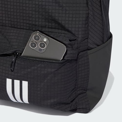 adidas Unisex Essentials 3 Stripes Back To School 2 Backpack, black/white, One size — view 3