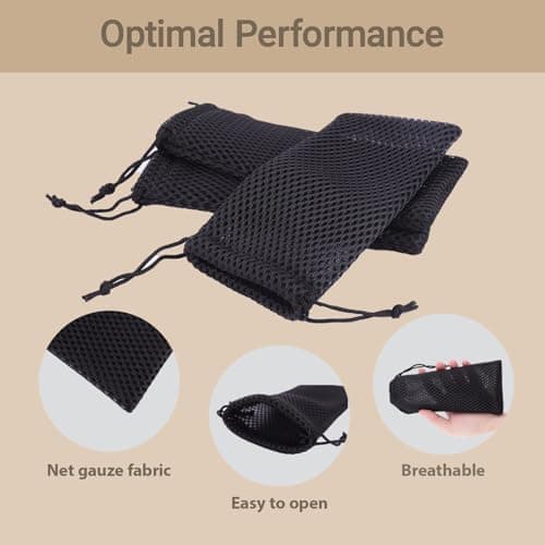 Lunpoem 3PCS Storage Bag Drawstring Carrying Case Cover Holder Protective Lightweight Travel Storage Case Breathable Carrying Cover for Mobile Devices Accessories Cables Power Bank and More — view 3
