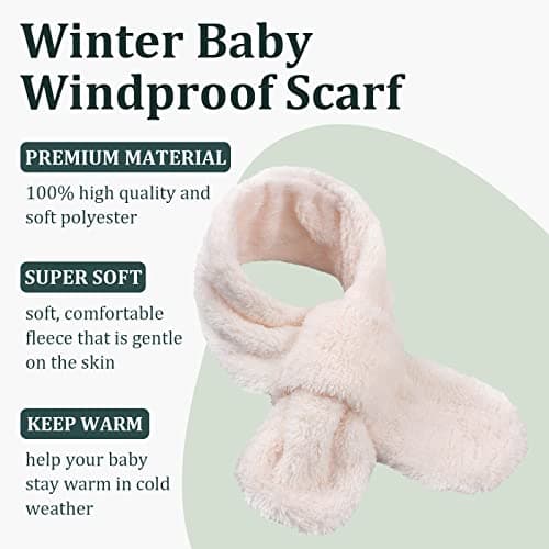 Pesaat Winter Kids Fleece Scarf Solid Baby Neck Warmer for Toddler 1-6Y — view 2