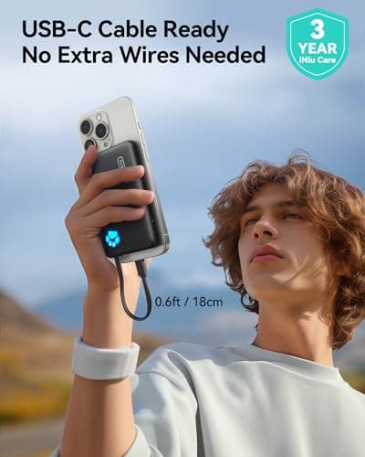 INIU Smaller 10000mAh Power Bank, 20W PD Fast Charging Portable Charger — view 2