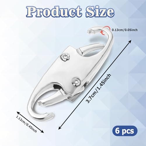 DIVINA VITAE Zipper Clips Anti Theft Deterrent, 6PCS S Carabiner Small Zipper Pull Locks Mini Snap S Hooks for Backpacks Camping Fishing Traveling Outdoor Sports (Black Silver Gray) — view 2