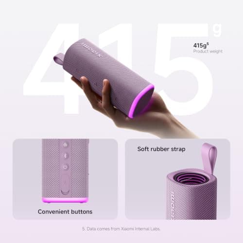 XIAOMI Sound Play Portable Bluetooth Speaker, 18W Powerful Stereo Sound, Auracast Multi-Speaker, RGB Ambient Light, Up to 14 Hours Playtime, IP68 Waterproof TWS Pairing, Outdoor - Purple — view 6