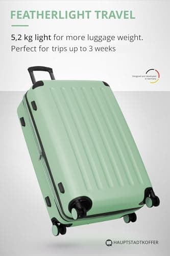 Hauptstadtkoffer Spree – Large Hardshell Suitcase, TSA Lock, 4 Double Wheels, Trolley Luggage, Rolling Suitcase, Travel Case with Expandable Capacity, 75 cm, 119 Liters, Mint — view 3