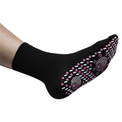 5 Pairs Self Heating Socks for Mens Women, 5PC 3PC Warm Winter Health Sock Tourmaline Therapy Magnetic Self-Heating Socks Thermal Tourmaline Slimming Health Sock (1PC-Black)