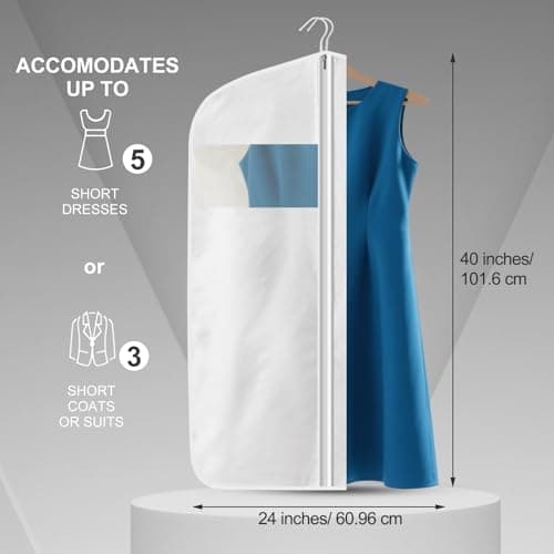Ribbonlic 1 Pcs 40 Inch Organic Cotton Garment Bag Breathable — view 3