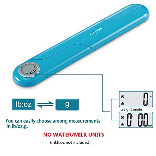 CAMRY Foldable Digital Kitchen Scale, Blue — view 4