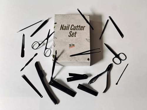 Manicure Set - 18pcs, Nail Cutter Stainless Steel by SARKRIS for Male/Female for Manicure, Grooming Set Stainless Steel Nail Care Tools for Home and Travel (Large) — view 6
