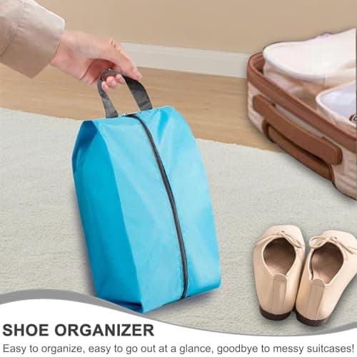 Travel Shoe Bags, 5PCS Shoe Bags for Travel, L Size Shoes Storage Bag, Unisex Shoe Pouch for Travel or Home Storage(Blue) — view 5
