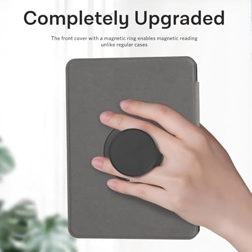 CoBak Magnetic Case for 6" E-Reader 11th Generation 2024 and 2022, Compatible with PopSockets/UGREEN/Anker Magnetic Grip and Stand, Auto Sleep/Wake, Protective Case for Kindle Basic, Agave Green — view 5