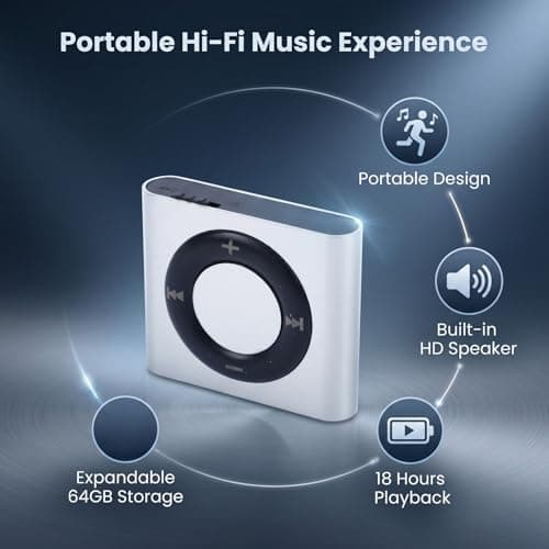 Sorandy MP3 Player Portable with Speaker for Students Kids 64GB Expansion — view 4