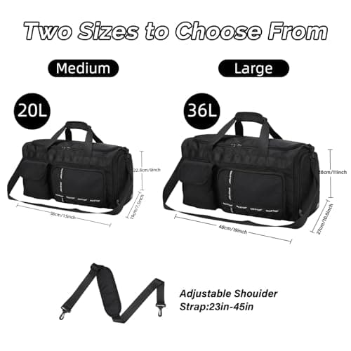 MAXTOP Small Gym Bag for Men Women with Shoe Compartment Wet Dry Separation Black Carry on Mini Duffle Bag for Travel Sports Yoga Fitness Weekend Outdoor Activities — view 4