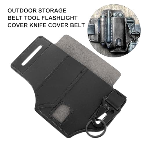 Retro Outdoor Tool Waist Bag Faux Leather Storage Pouch for Flashlights — view 4