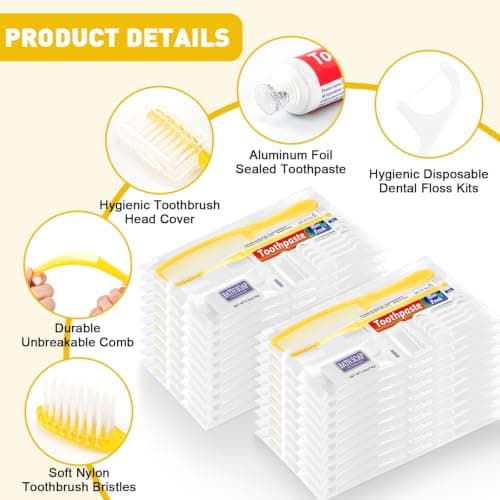 NICEMOVIC 30 Sets Hygiene Kit Bulk for Homeless, Basic Toiletry Kit Homeless Care Package Supplies Bulks, Travel Size Toiletries Set for Men & Women, Disposable Bulk Hygiene for Travel, Hotel, Charity — view 4